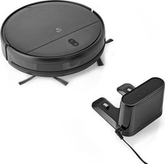 Nedis SmartLife Robotstofzuiger - Navigatiemethode: Willekeurig - Wi-Fi - Capaciteit opvangreservoir: 0.2 l - Automatisch opladen - Maximale gebruiksduur: 1.8 uur - Zwart - Android / IOS •