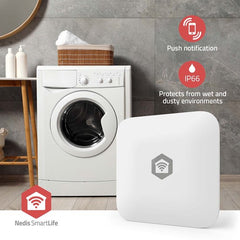 Nedis SmartLife Watermelder - Lekkagemelder - Zigbee 3.0 - Batterij Gevoed - Max. batterijduur: 12 maanden - Wit