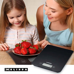 Melissa Keukenweegschaal - Weegschaal Keuken elektrisch - 5g tot 5kg - Tarra functie - 16310231 - Zwart