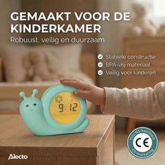 Alecto Baby BC110GN SIMON - Slaaptrainer - Nachtlampje - Kinderwekker - Mint Groen