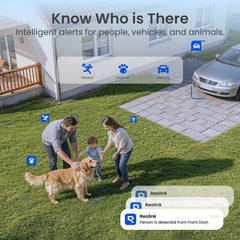 Reolink 3K 5MP Accucamera - 2.4/5GHz Dual-Band - Slimme detectie - Kleurnachtzicht - Draadloze installatie - Argus Series B330 + zonnepaneel Lite •
