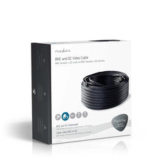 Nedis CCTV-Security Kabel - BNC / DC - 50.0 m - Rond - PVC - Zwart