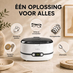 Nedis Ultrasone Juwelenreiniger - Netvoeding - 230 V AC 50 Hz - 0.6 l - Wit •