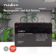 Nedis Oplaadbare Loodaccu - Lead-Acid - Oplaadbaar - 6 V - 10000 mAh