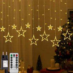 Aigostar Sterrengordijn - 3 meter - 120 LED's - 8 Functies met Afstandsbediening - Sfeerverlichting - Kerstverlichting Voor binnen en buiten - Kerstdecoratie