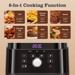 Taylor Swoden Airfryer XXL - Groot 6L - Heteluchtfriteuse - 40 tot 200°C - 1700W - Zwart | Air 30LB2