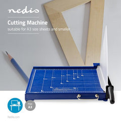Nedis Papiersnijmachine - Max. snijden maat: 297 x 420 mm - Soort mes: Metaal - Metaal - Blauw / Zwart