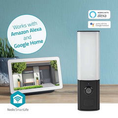 Nedis SmartLife Camera voor Buiten - Omgevingslicht - Full HD 1080p - IP65 - Cloud Opslag (optioneel) / microSD (niet inbegrepen) / Onvif - 100 - 240 V AC - Bewegingssensor - Nachtzicht - Zwart •