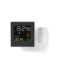 Nedis Weerstation - Binnen & Buiten - Inclusief draadloze weersensor - Weersvoorspelling - Tijdweergave - LED - Wekkerfunctie