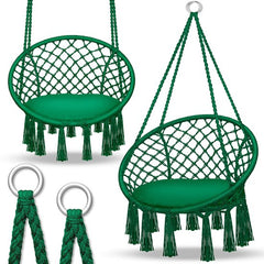 Hangstoel - Binnen & Buiten - Hangschommel - Tot 200 Kg - Groen - Tillvex® •