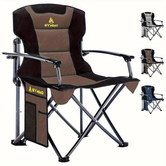 Campingstoel - Visstoel - Vouwstoel - Khaki - Symino