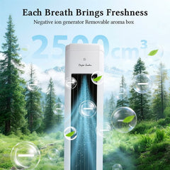 Taylor Swoden Glacier - Luchtkoeler - Aircooler 5L - Torenventilator - Oscillerend - Ventilator met koelelement - Met Afstandsbediening & Aromafunctie - Wit