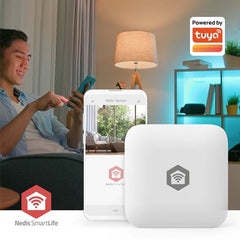 Nedis SmartLife Watermelder - Lekkagemelder - Zigbee 3.0 - Batterij Gevoed - Max. batterijduur: 12 maanden - Wit