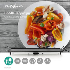 Nedis Teppanyaki Tafelgrill - Bakoppervlak (l x b): 90 x 23 cm - 5 Warmte Standen