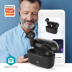 Nedis Draadloze Oordopjes – Bluetooth – 36 u – Touch Control – Oplaadcase – Zwart •