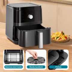 Taylor Swoden Airfryer XXL - Groot 6L - Heteluchtfriteuse - 40 tot 200°C - 1700W - Zwart | Air 30LB2