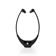 Nedis Draadloze TV-Koptelefoon - RF, frequentie 868 MHz - In-Ear - Batterij 1 werkingstijd standaard verbruik: 270 min - 35 m - Digitale Audio - Balanscontrole - Zwart