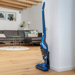 TZS First Austria Draadloze Steelstofzuiger 2-in-1 - Stofzuiger Zonder Zak - Kruimelzuiger - HEPA Filter - 120W - Blauw