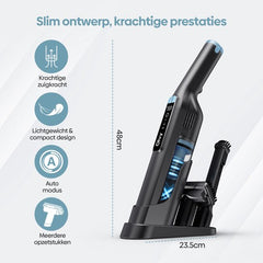 Olvy Kruimeldief PRO - LCD Display - Oplaadstation - 3 Snelheden - 250W - Kruimelzuiger Snoerloos - Autostofzuiger - 22 kPa - Draadloos - Handstofzuiger •