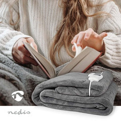 Nedis Elektrische Deken - Warmtedeken - 200x180 cm - 9 Warmte Standen - Wasmachinebestendig - Fleece •