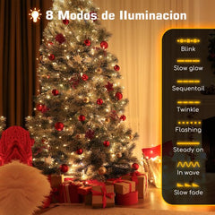 LED Lichtgordijn - Kerstversiering  - Kerstverlichting - 2 m - Aigostar