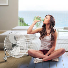 Vloerventilator - Industriele ventilator - 45 cm - Zilver - Arebos