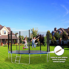 Veiligheidsnet Trampoline - Randafdekking 305 cm - Trampoline net - 8 Stangen - AREBOS