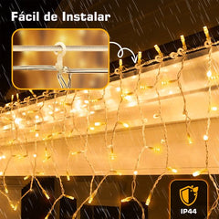 LED Lichtgordijn - Kerstversiering  - Kerstverlichting - 2 m - Aigostar