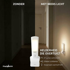 Nedis LED Oriëntatielicht en Zaklamp – Nachtlamp – Oplaadbaar – Bewegingssensor – 37 lm – 3 m Bereik