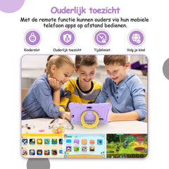 Kindertablet - Tablet voor kinderen - 96GB - Tablet - 7 Inch - Tablet Kinderen - Roze - Olvy