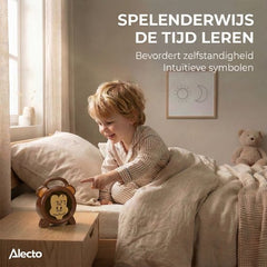 Alecto BC100MONKEY - Slaaptrainer voor kinderen - Kinderwekker met Nachtlamp - Monkey