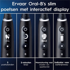 Oral-B iO 6 Elektrische Tandenborstel Duo - Zwart en Roze - Ontworpen Door Braun