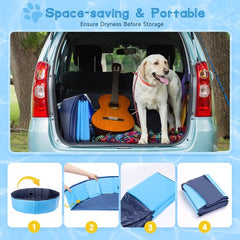 Hondenzwembad - 80x20 cm - Dierenzwembad - Zwembad hond - Blauw - Nobleza
