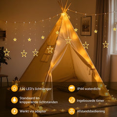 Aigostar Sterrengordijn - 3 meter - 120 LED's - 8 Functies met Afstandsbediening - Sfeerverlichting - Kerstverlichting Voor binnen en buiten - Kerstdecoratie