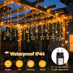 Aigostar Sterrengordijn - 3 meter - 120 LED's - 8 Functies met Afstandsbediening - Sfeerverlichting - Kerstverlichting Voor binnen en buiten - Kerstdecoratie