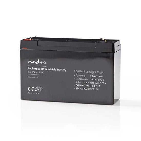 Nedis Oplaadbare Loodaccu - Lead-Acid - Oplaadbaar - 6 V - 10000 mAh