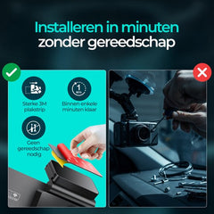 Dual Dashcam - Voor Auto - Camera Voor en Achter - 4K - Full HD - Nachtzicht - Met 64GB SD - Wifi - Olvy