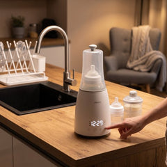 Alecto Flessenwarmer - Opwarmen, ontdooien en steriliseren - Geschikt voor alle gangbare flessen - 500W - BW900 - Wit