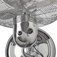 Nedis Staande Ventilator - Diameter: 400 mm - 3-Snelheden - Zwenkfunctie - 50 W - Verstelbare hoogte - Chroom