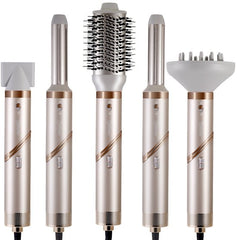 Hatteker Multistyler 5-in-1 - Haardroger, Föhnborstel & Krultang - Complete Styling Set voor Krullen en Steil Haar - 110.000 RPM, Opvouwbare, Ionentechnologie