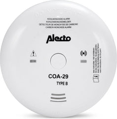 Koolmonoxide melder - 7 jaar batterij en sensor - Voldoet aan Europese norm EN50291 - Wit - Alecto - COA-29-7
