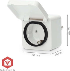 Nedis SmartLife Slimme Stekker – Zigbee 3.0 – Energiemeter – Tijdschakelaar – Voor binnen – Wit – 1 Stuk