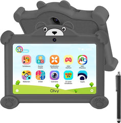 Kindertablet - Tablet voor kinderen - 96GB - Tablet - 7 Inch - Tablet Kinderen - Grijs - Olvy •