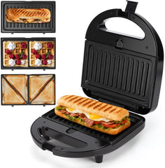 Tosti apparaat - Tosti ijzer - Contactgrill - Grill apparaat - 750W - Zwart - Aigostar