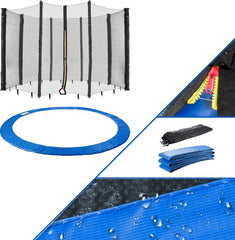 Veiligheidsnet Trampoline - Randafdekking 305 cm - Trampoline net - 8 Stangen - AREBOS