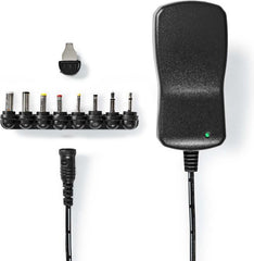 Nedis Universele AC-Stroomadapter - 18 W - 3 / 4.5 / 5 / 6 / 7.5 / 9 / 12 V DC - 1.10 m - 1.5 A - 8 plug(s) - Zwart