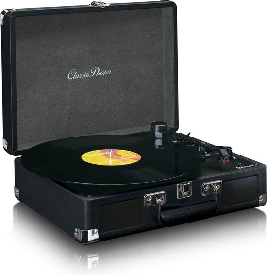 Retro Platenspeler - Bluetooth - Auto-stop - Ingebouwde Speakers - TT-115BK - Zwart - Classic Phono