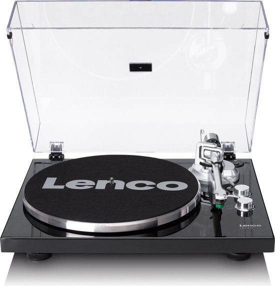 Lenco Platenspeler met Bluetooth - Metalen draaiplateau toonarm en contragewicht - Lenco Expertise lijn - LBT-215BK - Piano Black •