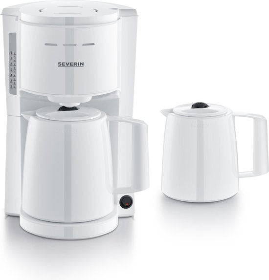 Severin KA 9309 - Filterkoffiezetapparaat - 2x Thermoskan - Wit •