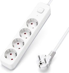 Stekkerdoos - Verlengsnoer - Verlengkabel - 1,5M - Wit - Aigostar